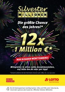 Starke Nachfrage nach Losen in Annahmestellen: Silvester-Millionen von Lotto BW sorgen für Kundenfrequenz