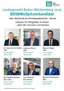 Anmeldung Online-Gesprächsreihe mit den Spitzenkandidaten der Landtagswahl 2026